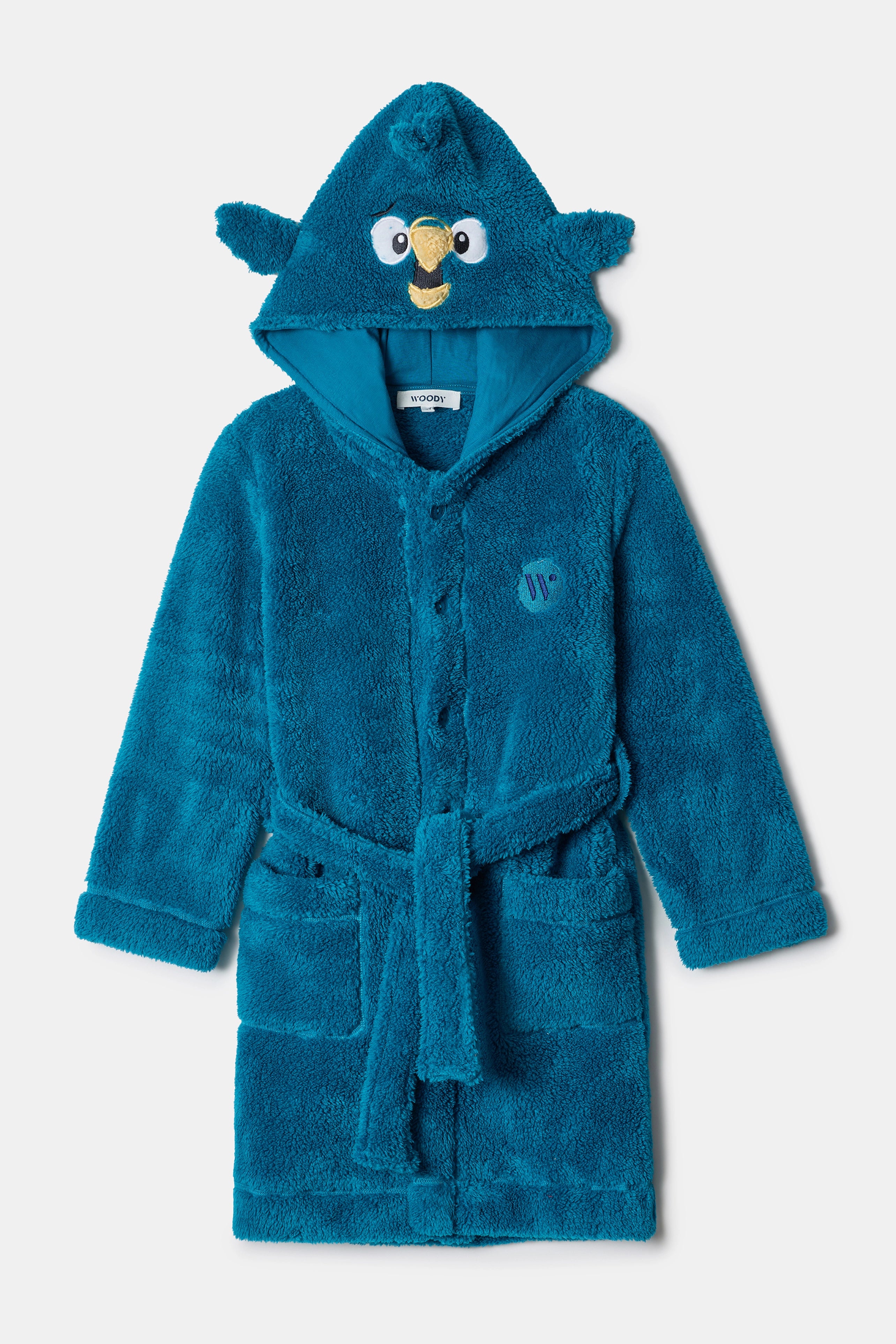 WOODY Unisex kamerjas - groenblauw - 12Y