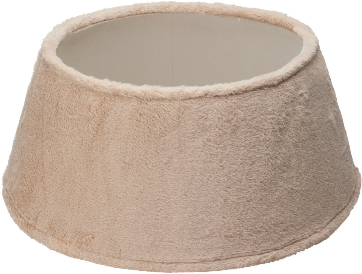 Kerstboomrok faux fur 55cm - beige