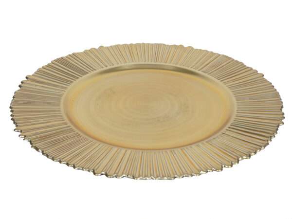 Onderbord streep rand metallic goud