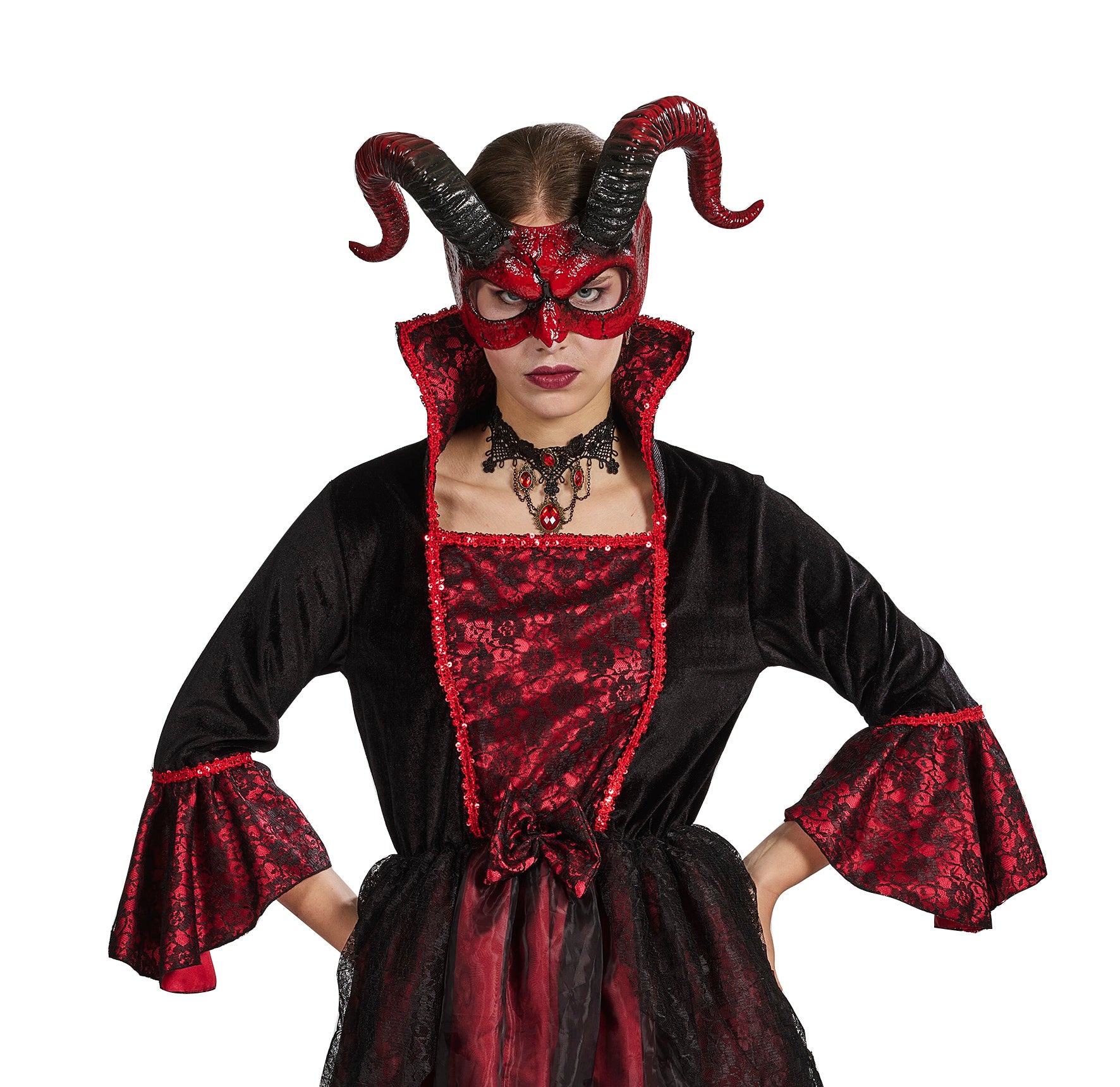 Oogmasker duivel horens