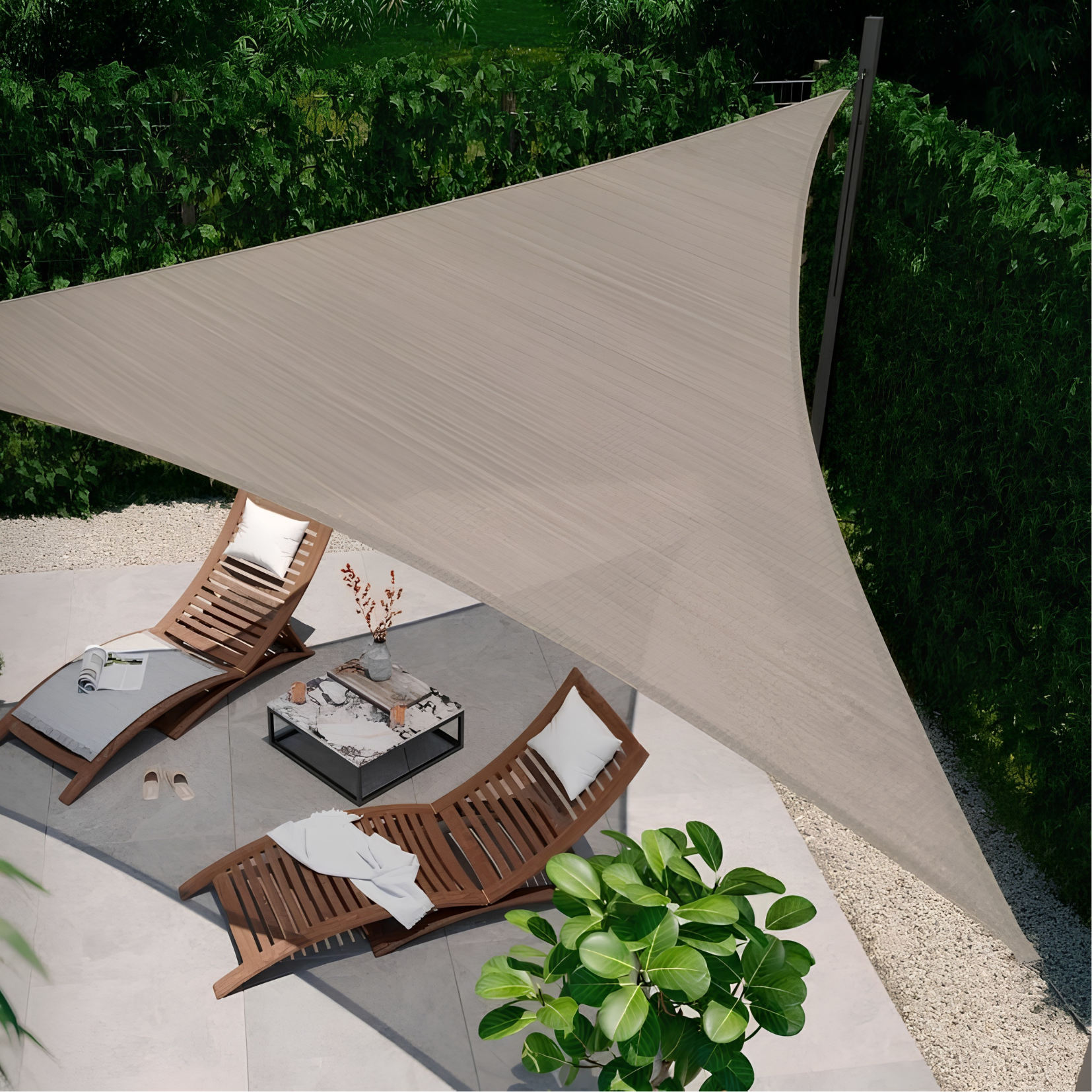 Parasol of schaduwdoek?
