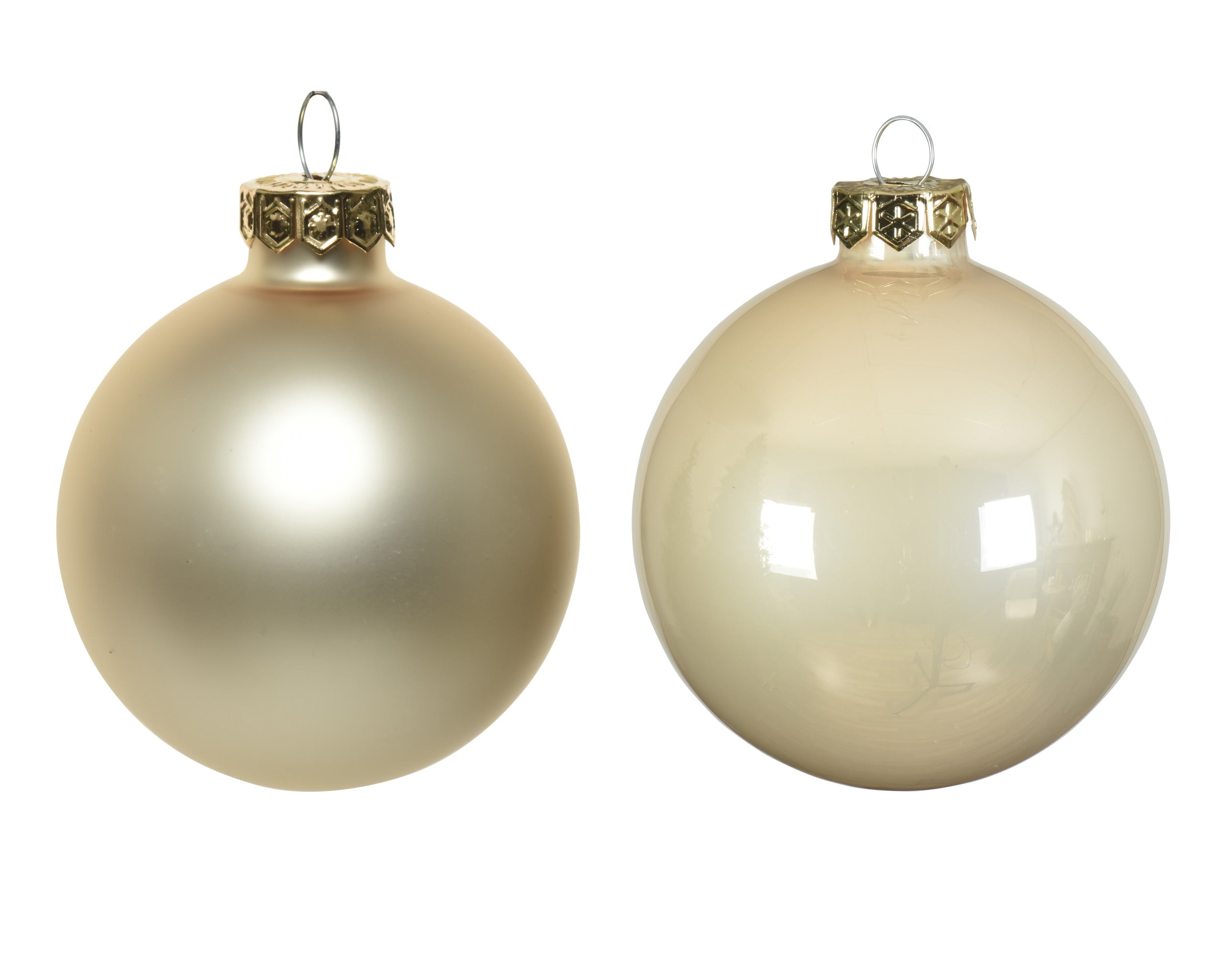 Kerstballen glas emaille/mat mix 2.5cm - parel 24st. 24st.