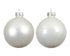 Kerstballen glas emaille/mat mix 2.5cm - winterwit 24st. wit  24st.
