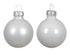 Kerstballen glas emaille/mat mix 3.5cm - winterwit 16st. wit 16st.