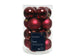 Kerstballen glas glans/mat mix 3.5cm - ossenbloed 16st. bloed rood - 16 stuks