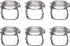 BORMIOLI Fido Vaso - 6 klempotten 0.5L vierkant    TU