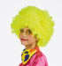 Pruik grote krullebol - geel Clown