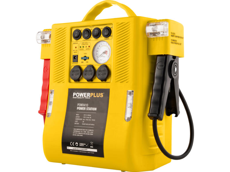 POWERPLUS Energiestation met compressor jumpstarter voor auto's tot 1600cc TUUA