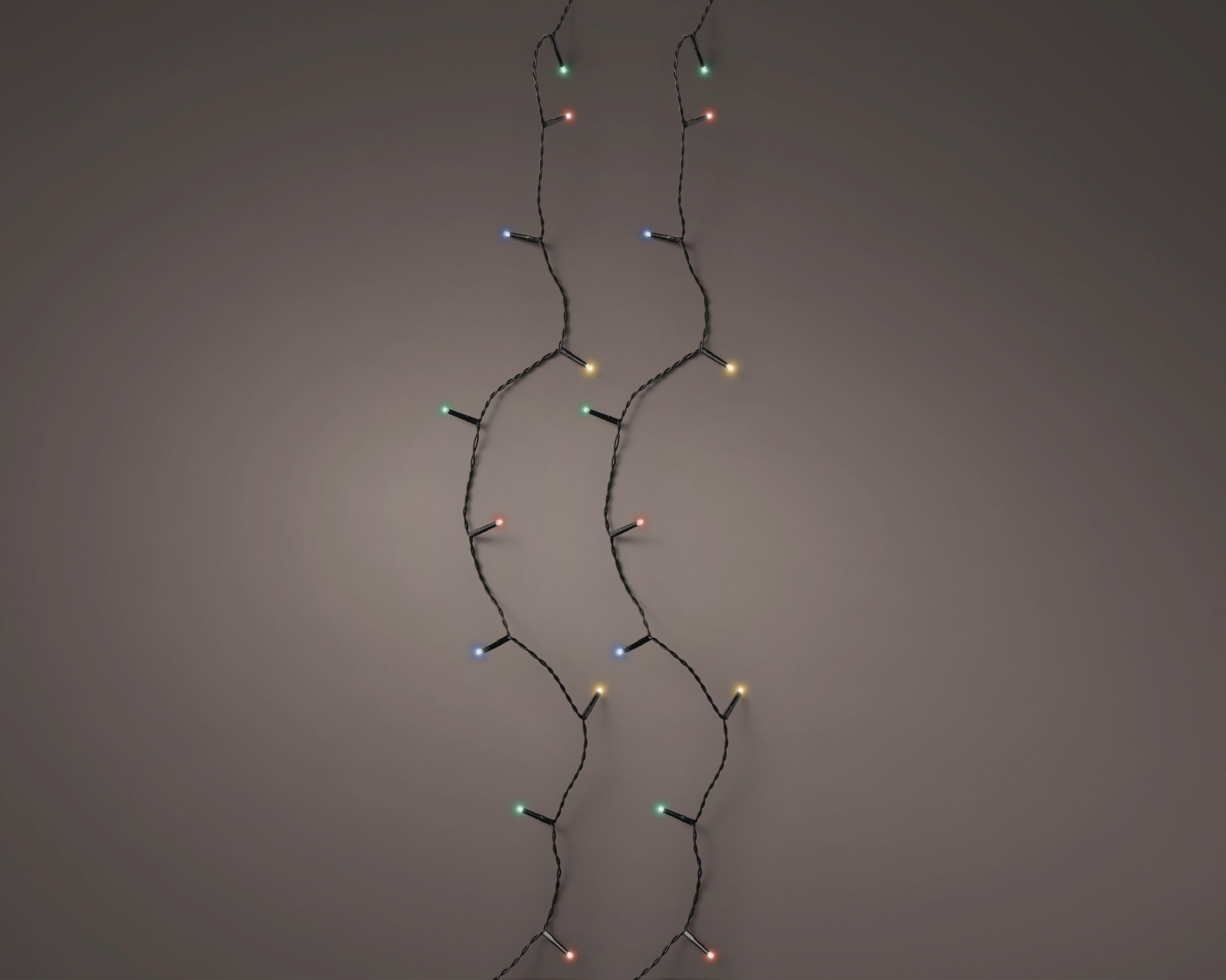 Lumineo LED basic twinkel 900cm 120L - zwart/multi - kerstverlichting