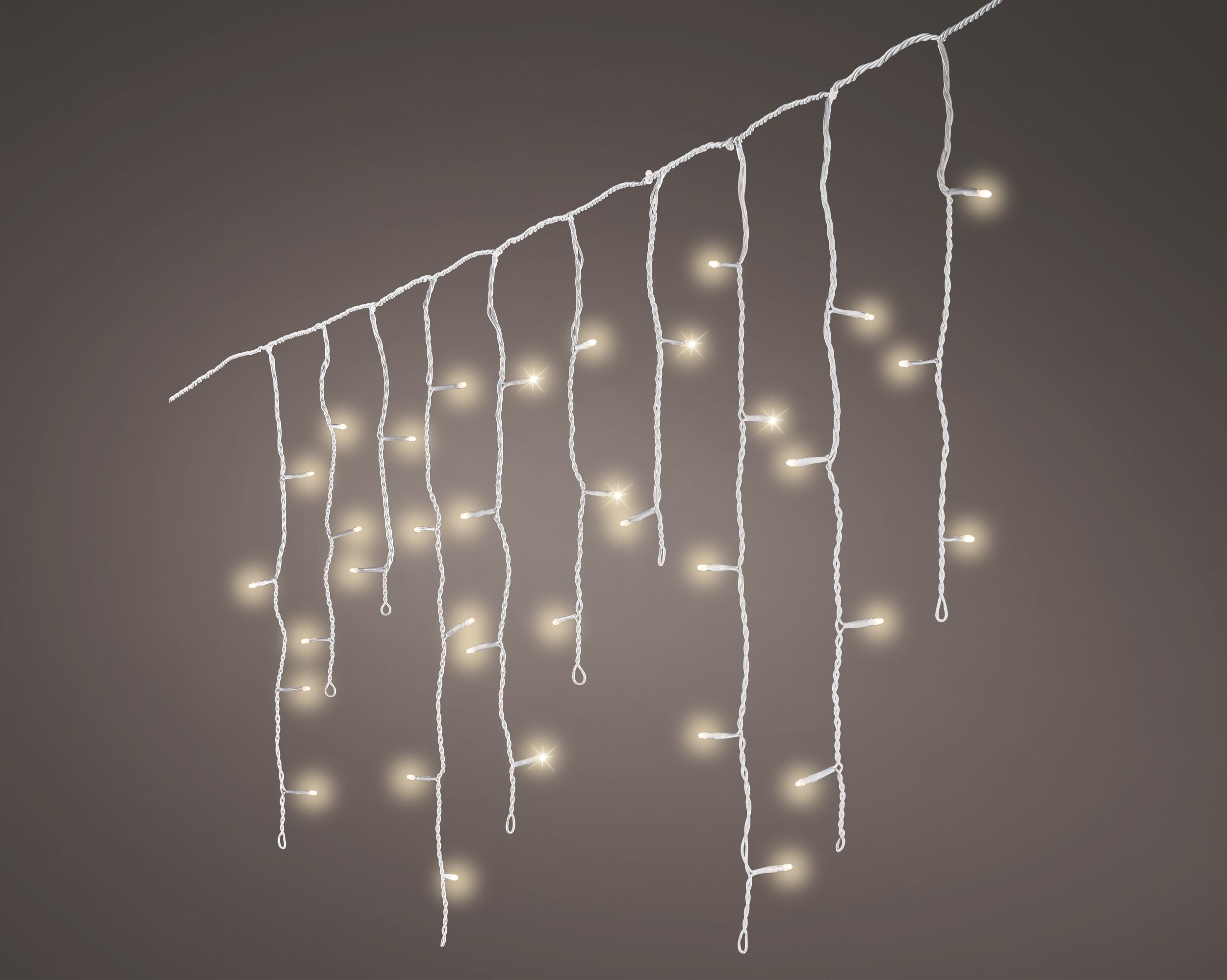 Lumineo LED icicle twinkel buiten 500x50cm 119L - wit/warm wit  - kerstverlichting