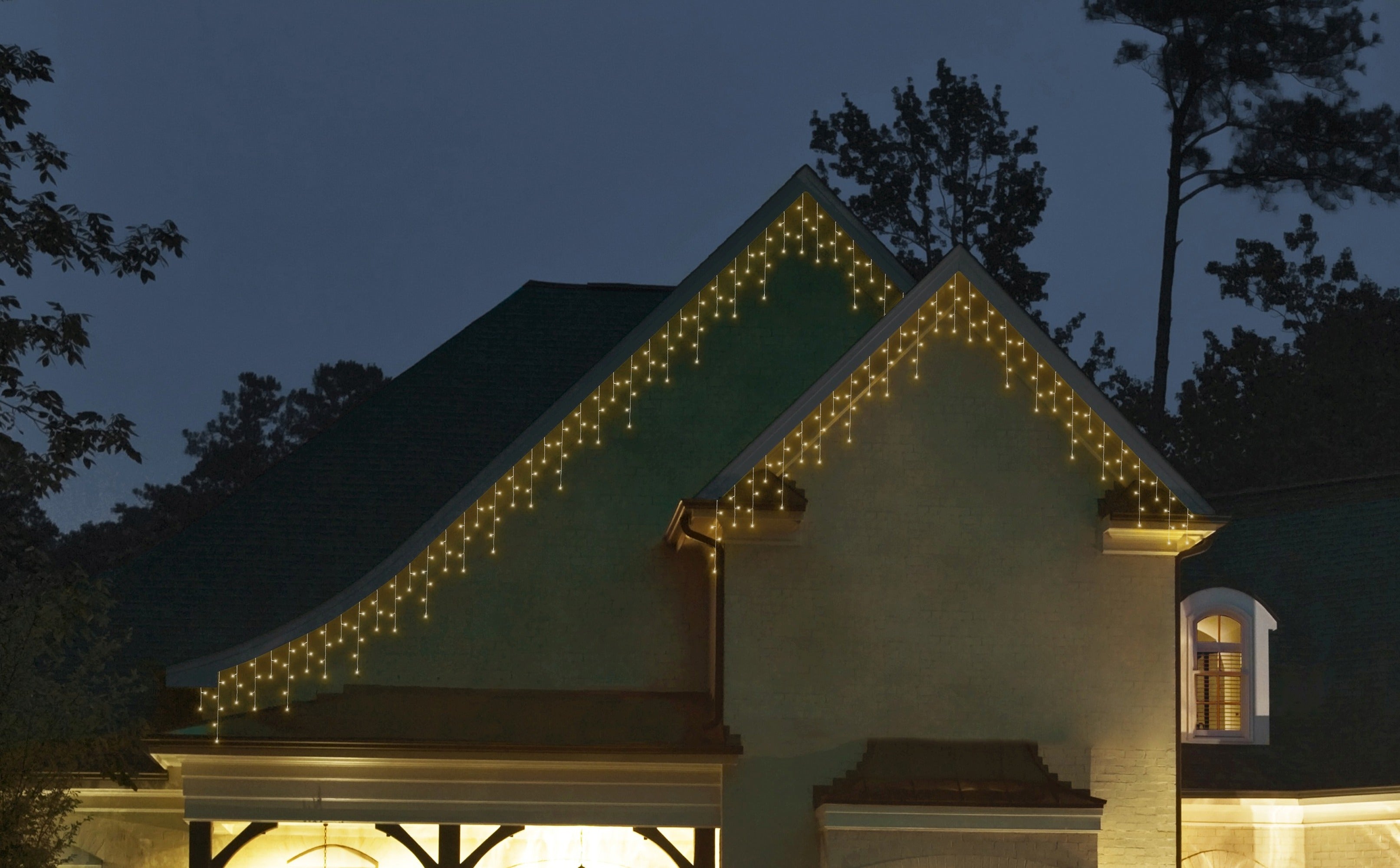 Lumineo LED icicle twinkel buiten 500x50cm 119L - wit/warm wit  - kerstverlichting