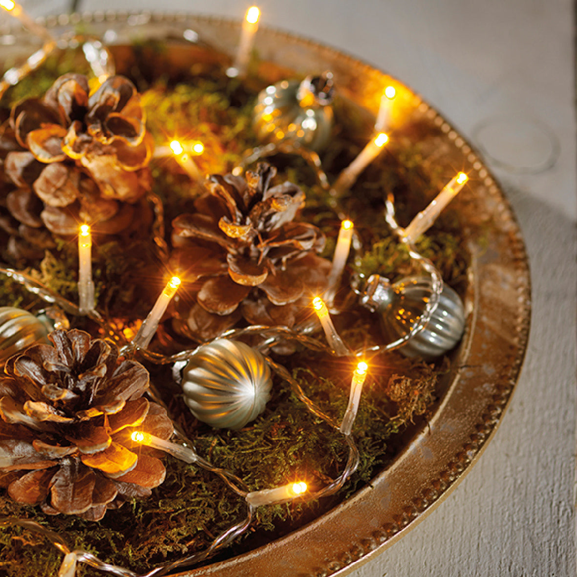 Lumineo LED durawise basic twinkel baterij 350cm 48L - transparant/warm wit - kerstverlichting