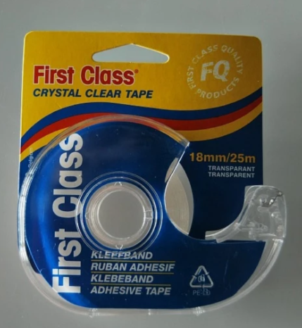 FIRST CLASS Kleefband 18mmx25m - crystal + app.