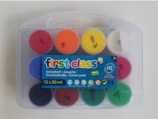 FIRST CLASS Plakkaatverf - 12x50ml 86144