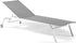 NAVARRO sunlounger - aluminium wit bekleding textylene grijs ligbed
