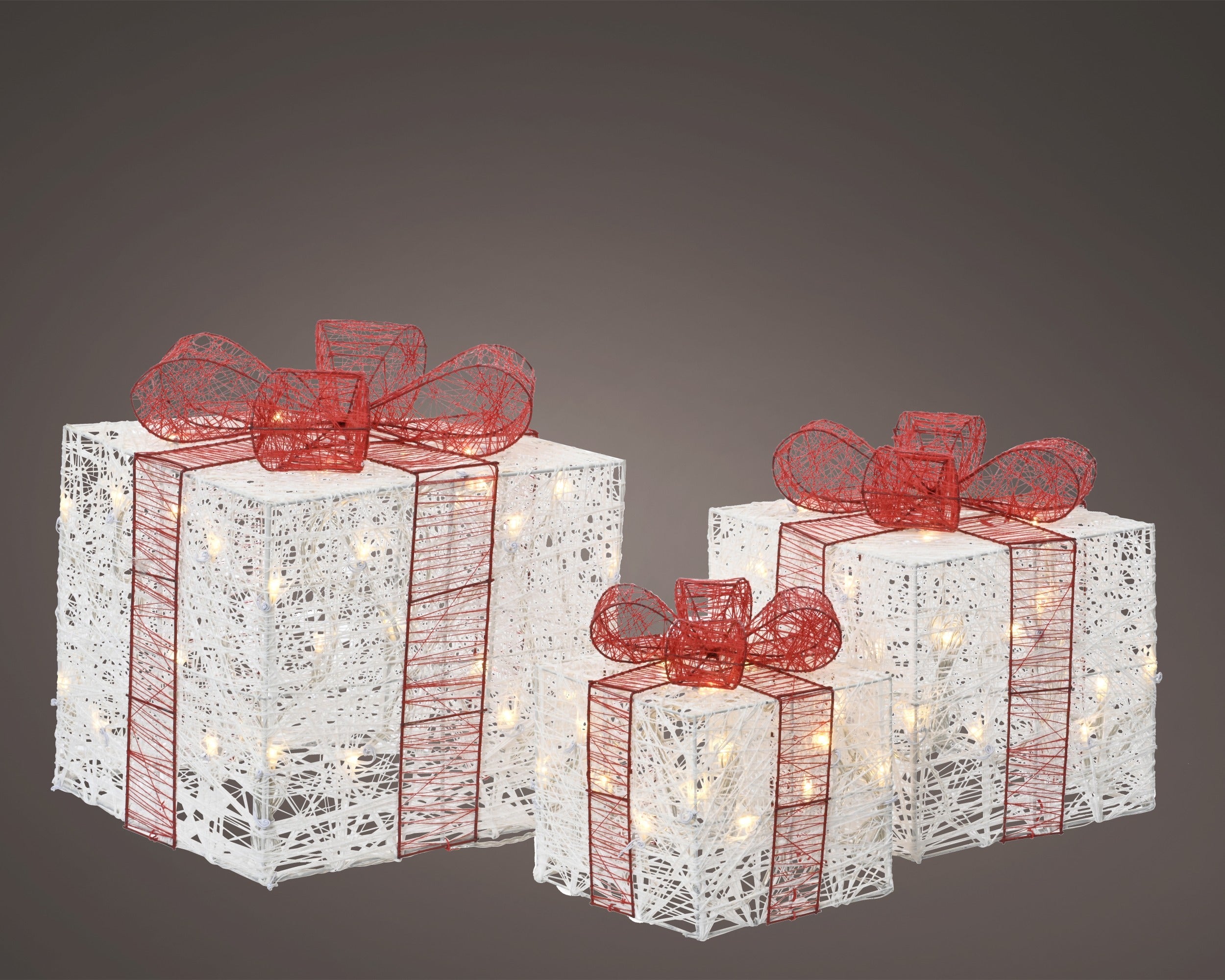 Lumineo LED cadeau set/3 - warm wit - voor indoor - hoogwaardige kunststof
