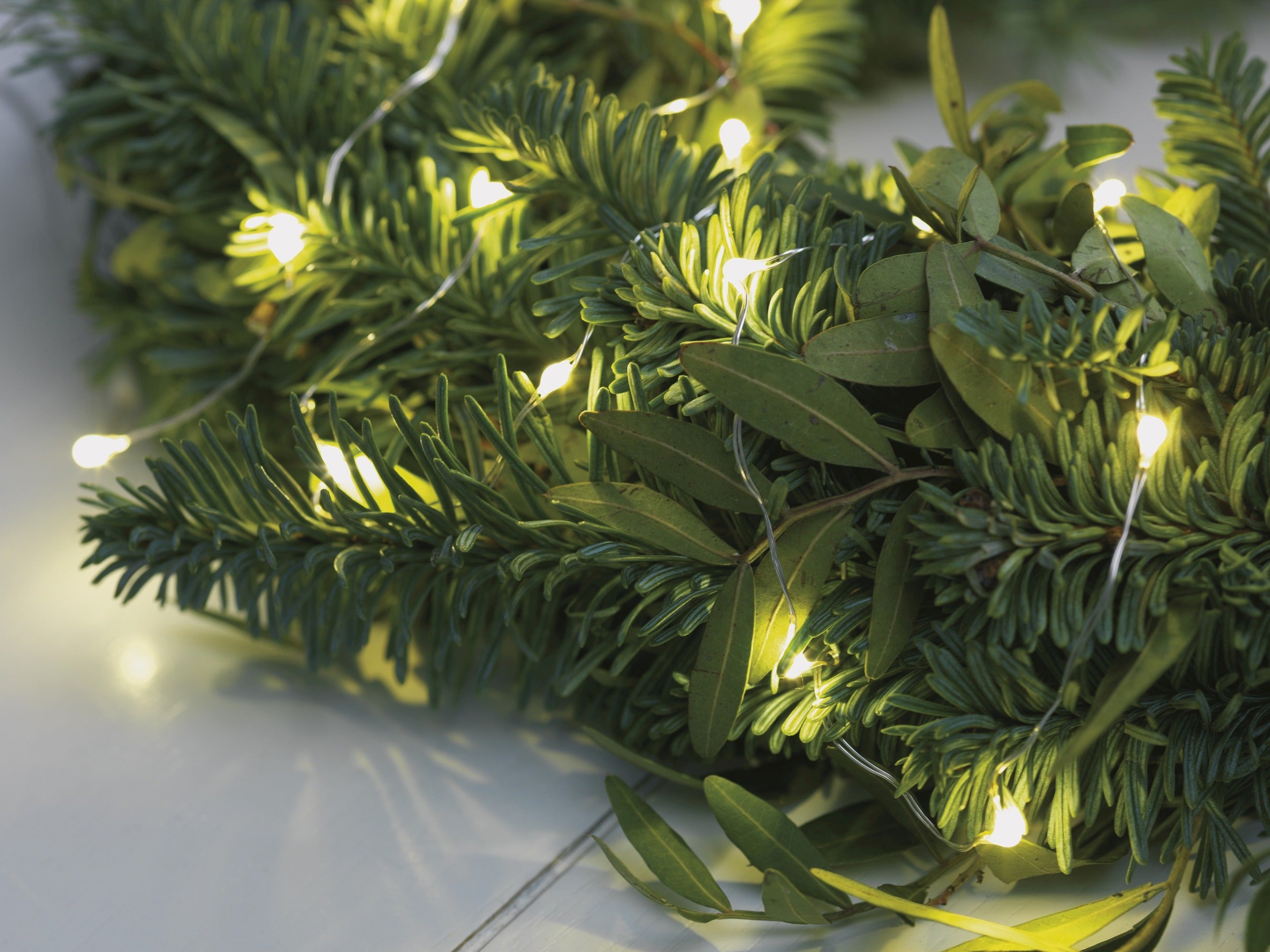 Lumineo micro LED stringlights 595cm 120L - zilver/warm wit - kerstverlichting