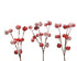 Kerstdeco spray foam snow berries 3st. - rood