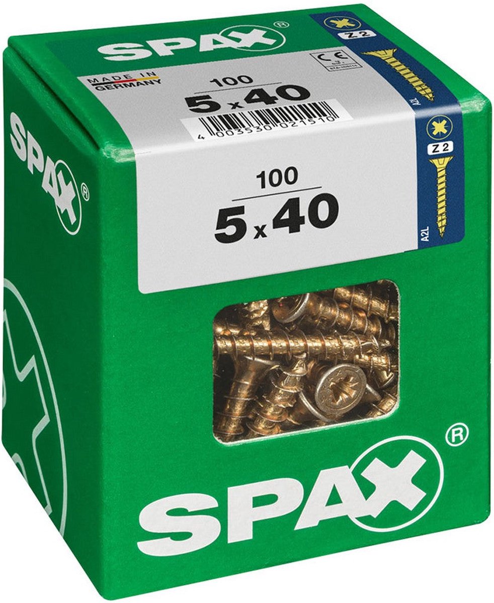 SPAX senk Z2 verzinkt gelb L 100st 5x40