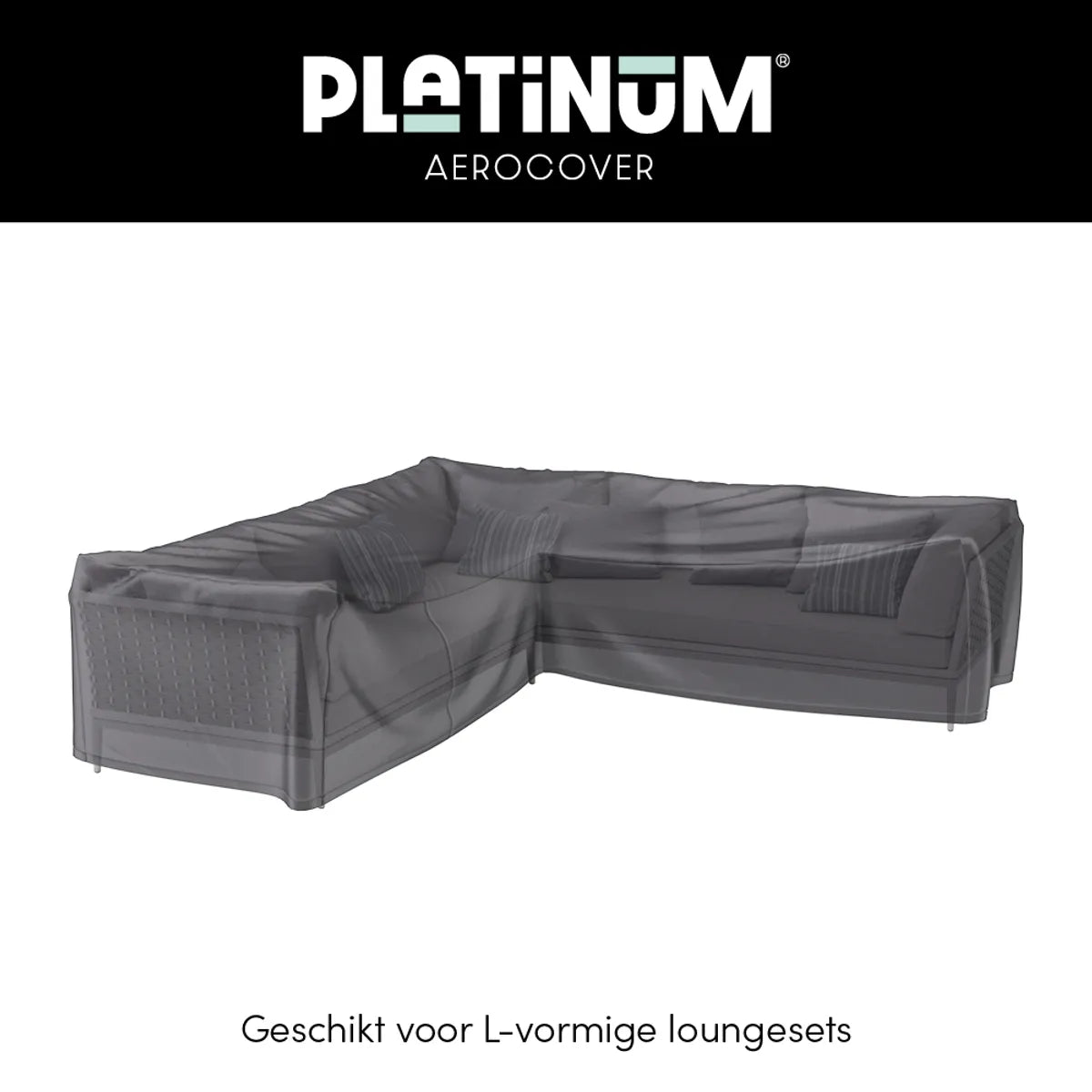 AEROCOVER Loungeset hoes L-vorm - 255x 255x100xH70cm - antraciet