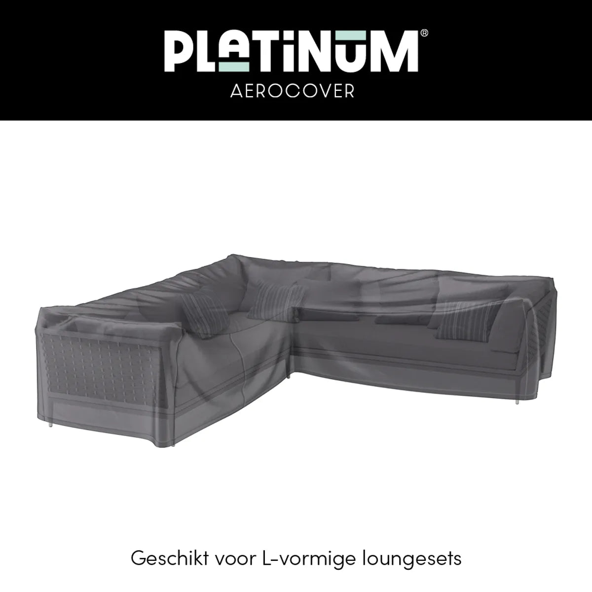AEROCOVER Loungeset hoes L-vorm- 300x300 x100xH70cm - antraciet