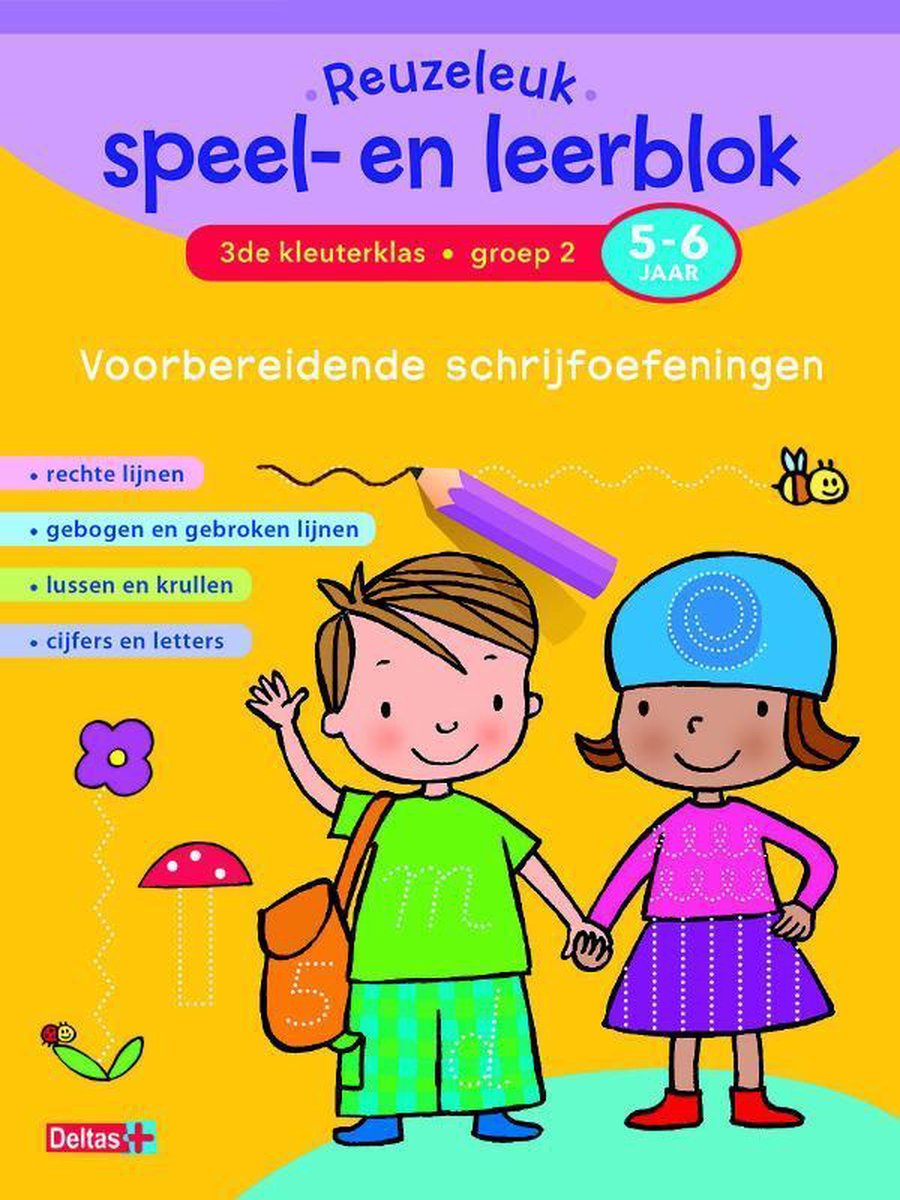 Reuzeleuk speel- en leerblok Voorbereidende schrijfoefeningen (5-6 j.)