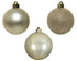 Kerstballen kunststof glans/mat/glitter mix 6cm - parel 10st.