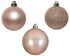 Kerstballen kunststof glans/mat/glitter mix 6cm - poederroze 10st. mix