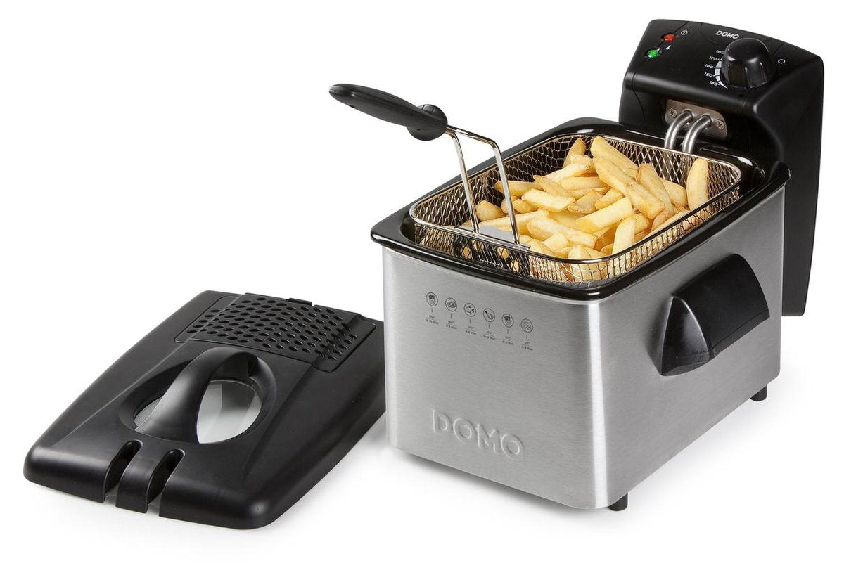 DOMO Friteuse 3L - 2200W met anti-geur deksel