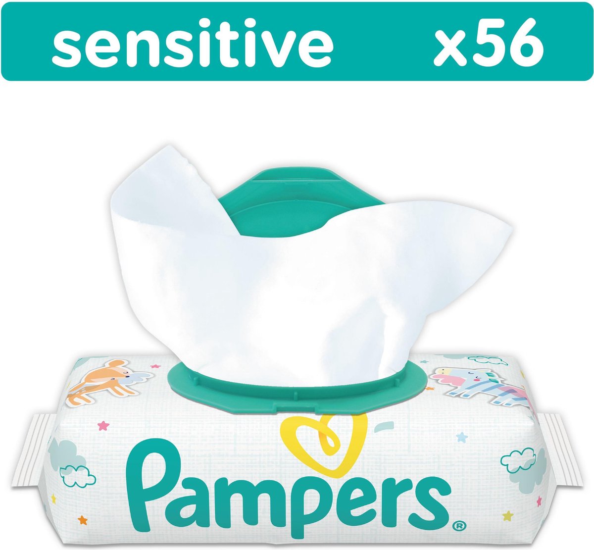 PAMPERS vochtige doekjes 56st. - sensiti 622284