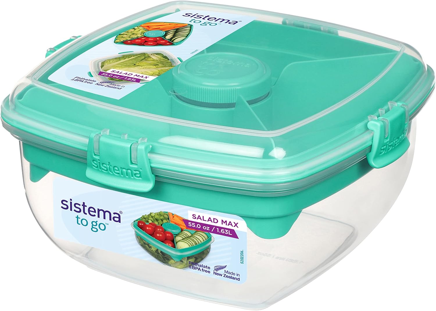 SISTEMA To Go - Slakom maxi m/bestek & dressingpotje 1.63L
