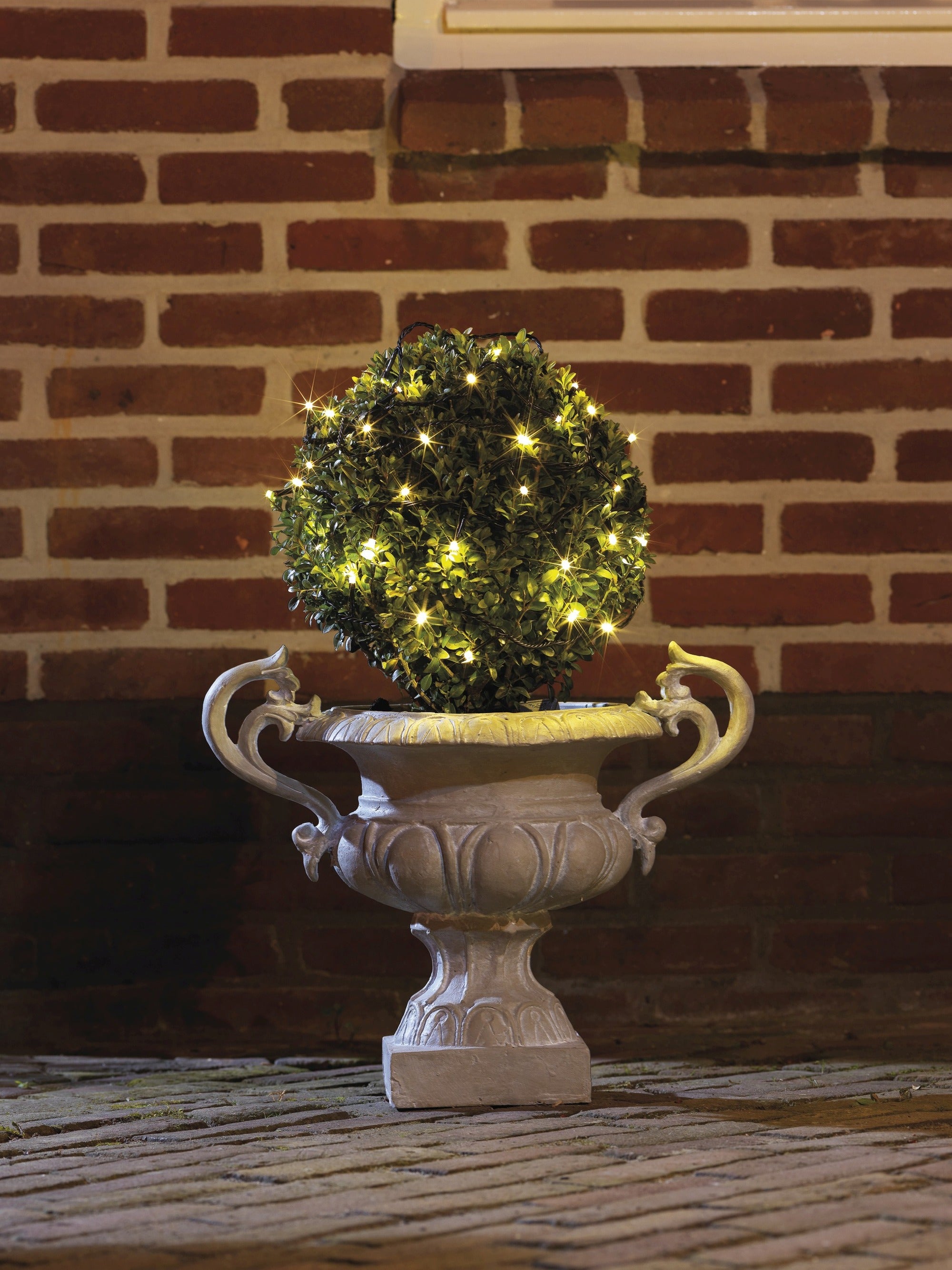 Lumineo LED durawise box net twinkel baterij 35cm 60L - zwart/warm wit - kerstverlichting