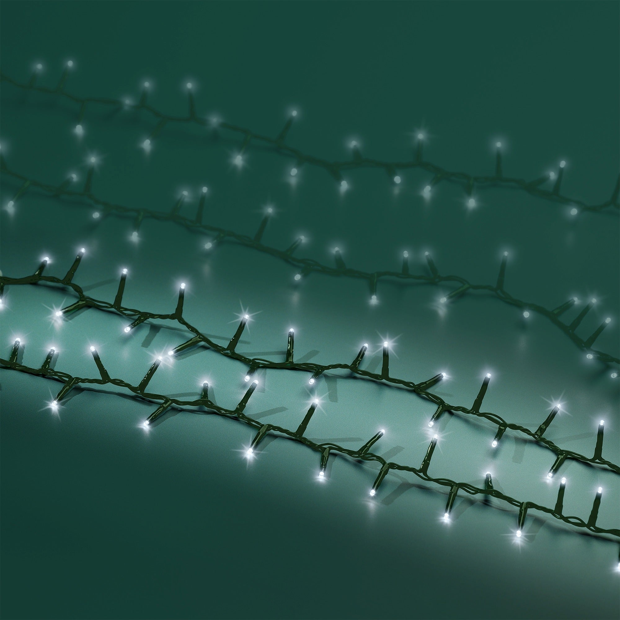 Lumineo LED compact twinkel 2250cm 1000L - groen/koel wit - kerstverlichting