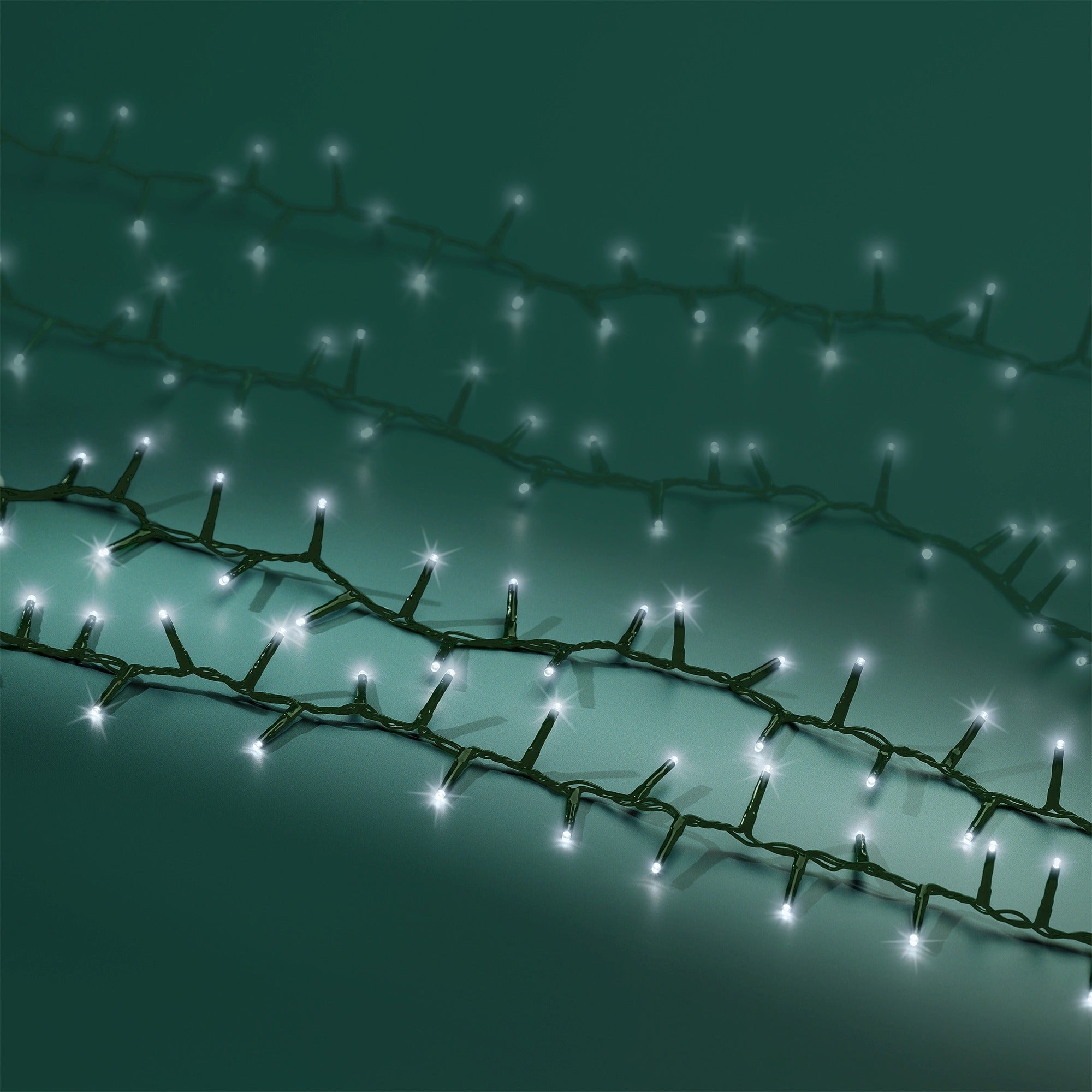 Lumineo LED compact twinkel 1600cm 750L - groen/koel wit - kerstverlichting