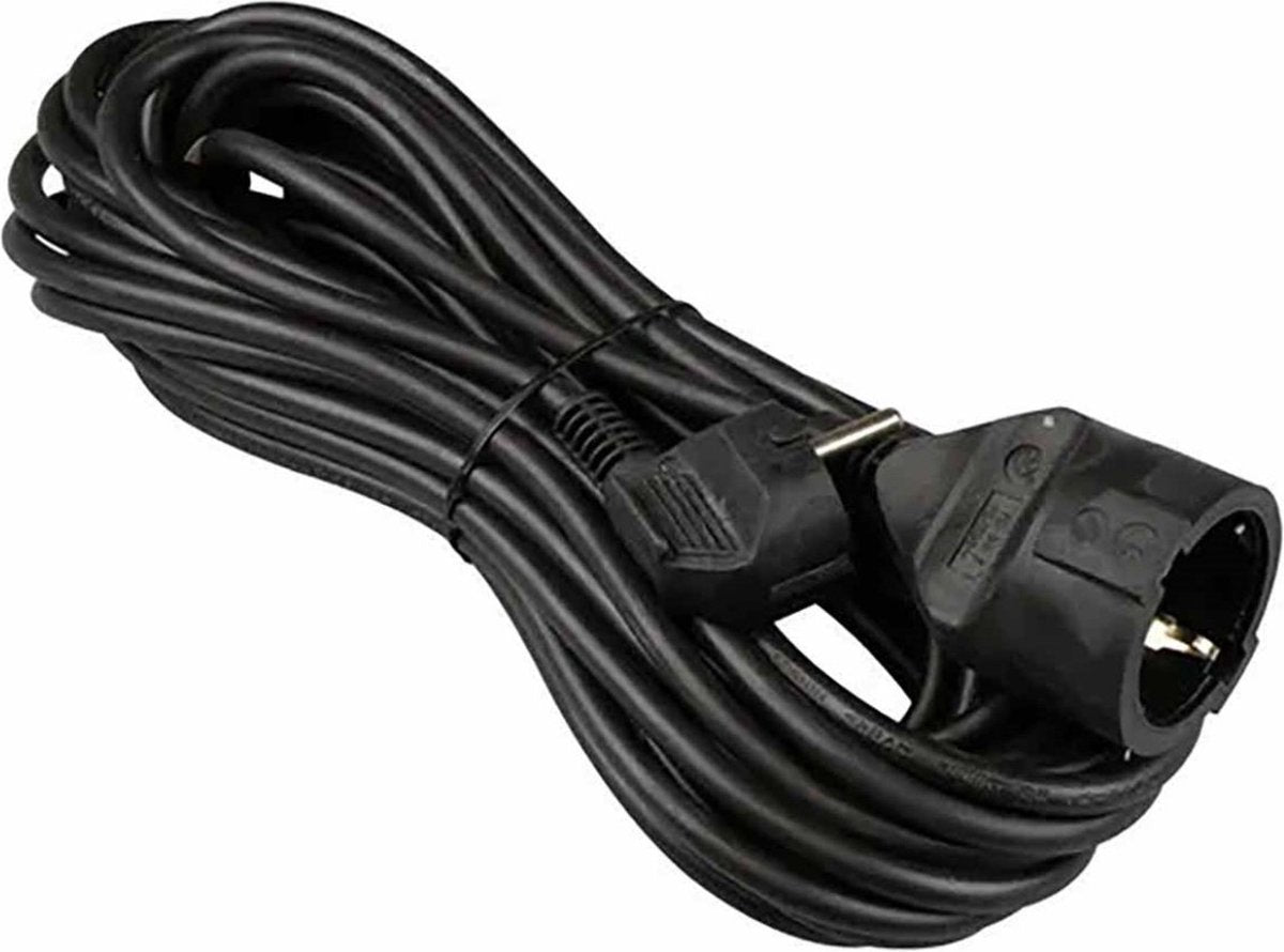 P&L Verlengsnoer 3G1.5mm2 - Zwart 10m