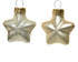 Kerstballen ster glas emaille/mat mix 4.5x4cm - parel 12st. 12st.