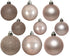 Kerstballen kunststof glans/mat/glitter mix 6cm 5cm 4cm - poederroze 30st. mix