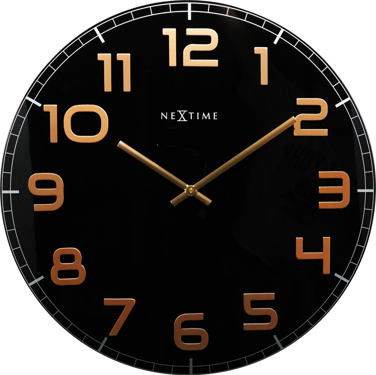 NeXtime CLASSY ROUND wandklok - 30x3.5cm - zwart        TU UC