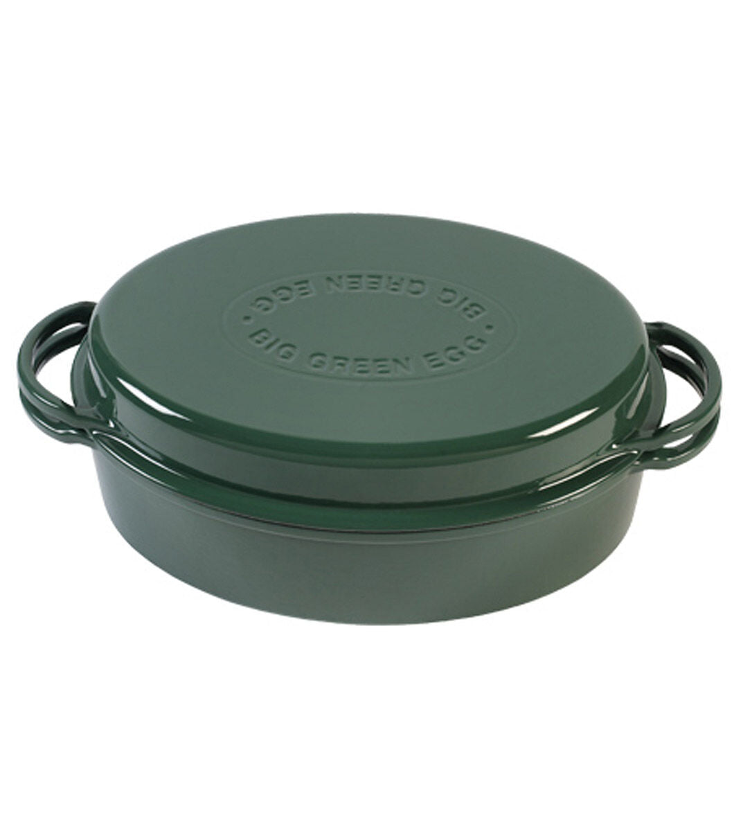 BIG GREEN EGG Dutch Oven - ovaal email 5.2l - 35cm  gietijzeren braad/stoofpan
