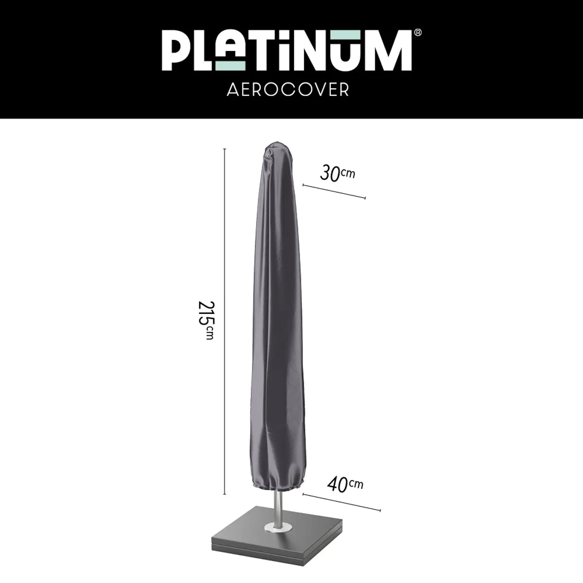 AEROCOVER Parasol hoes - 215x30/40cm - antraciet