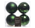 Kerstballen kunststof glans/mat mix 10cm - dennengroen 4st. groen 4st.