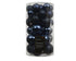 Kerstballen kunststof glans/mat/glitter mix 6cm 5cm 4cm - nachtblauw 30st. mix