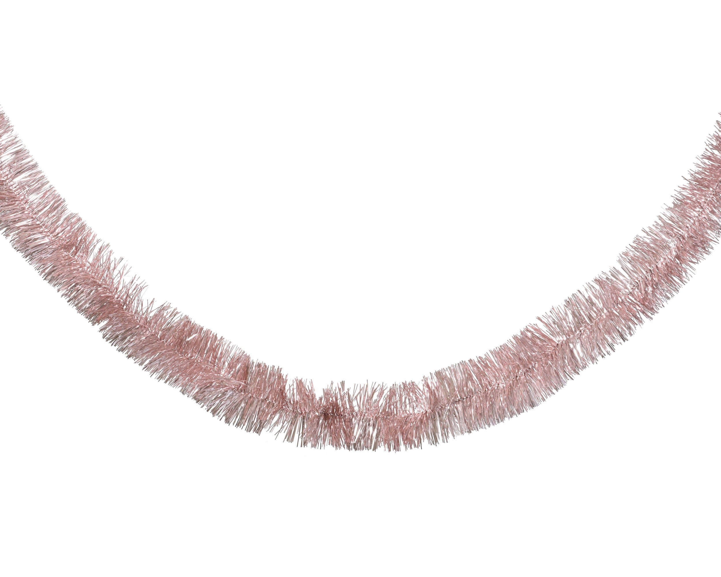 Lametta guirlande glans 2.7m - poederroze