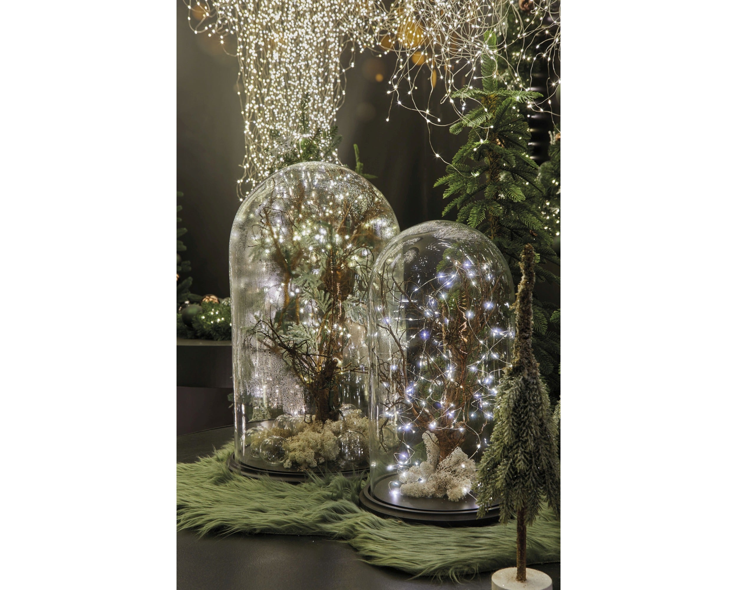 Lumineo LED stringlight steady binnen 95cm 20L - koel wit zilver/ koel wit - kerstverlichting