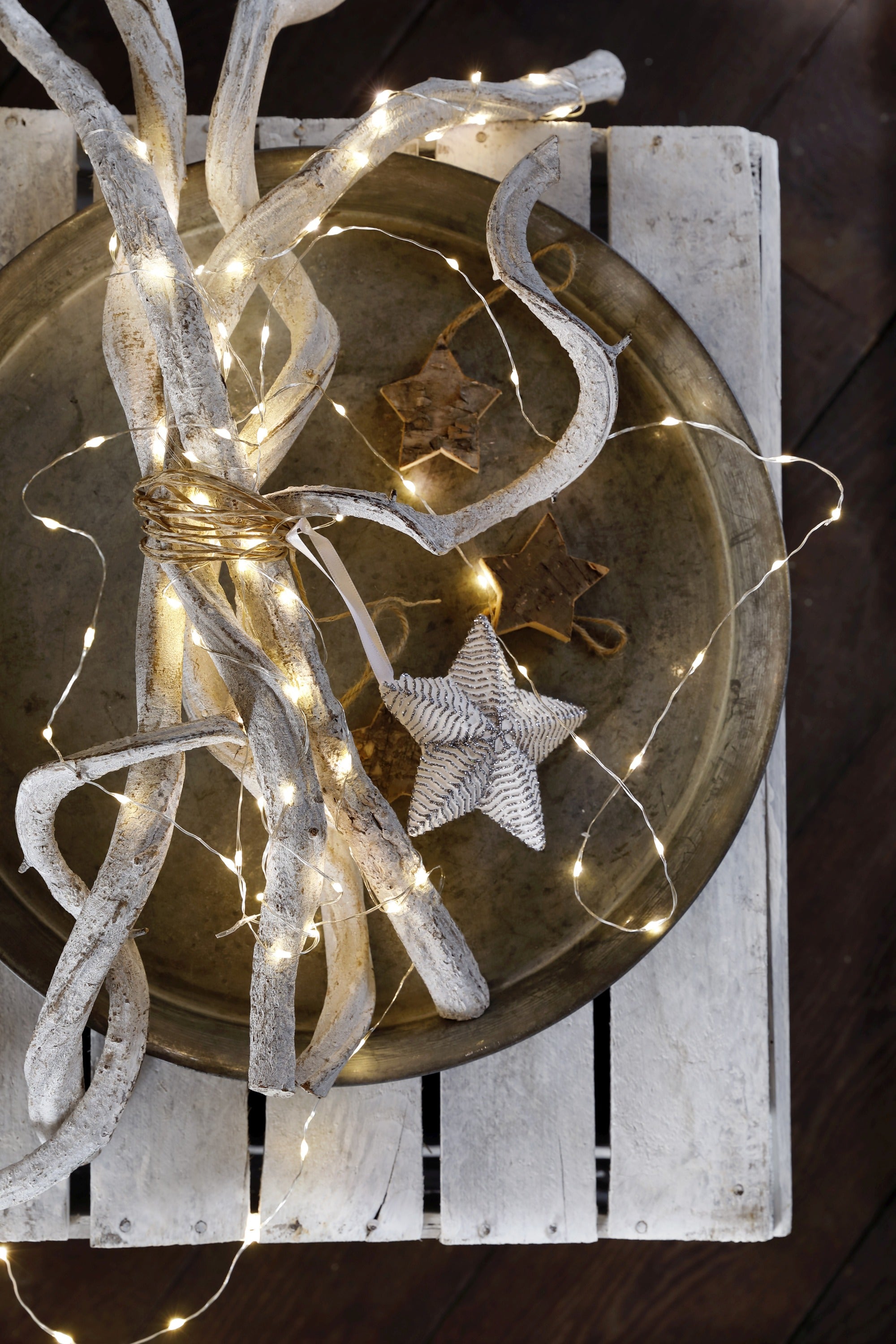 Lumineo LED stringlight binnen 295cm 60L - warm wit - kerstverlichting