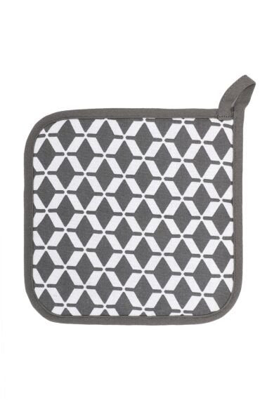 TISECO Geo Square pannenlappen 2st.- 20x 20cm - grijs