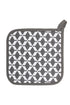 TISECO Geo Square pannenlappen 2st.- 20x 20cm - grijs