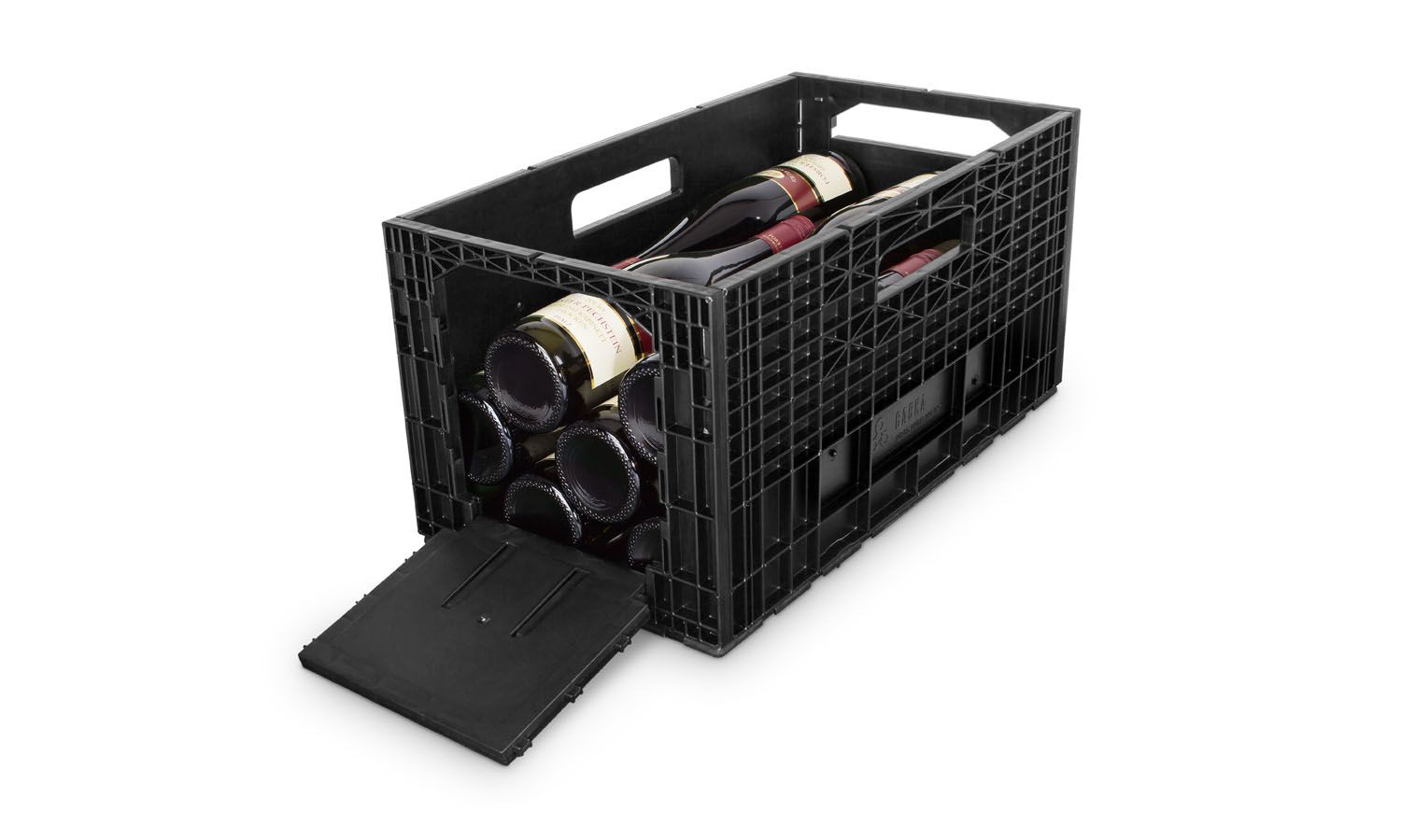 Wijnbox & Vouwbox stapelbaar 26x48x25cm voor 12 flessen van 0.75l