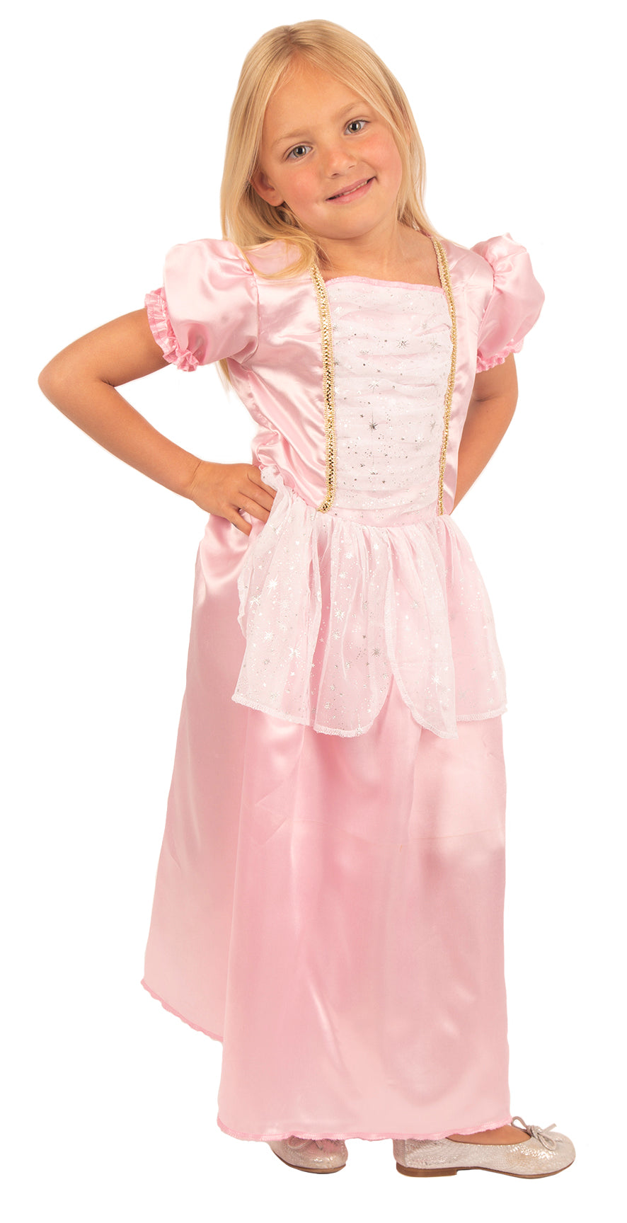 Verkleed kostuum prinses - roze - 128