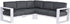 GARDEN IMPRESSIONS - CUBE Loungeset hoek 3dlg - wit mat/ reflex black - 235x235x85cm  TU UC